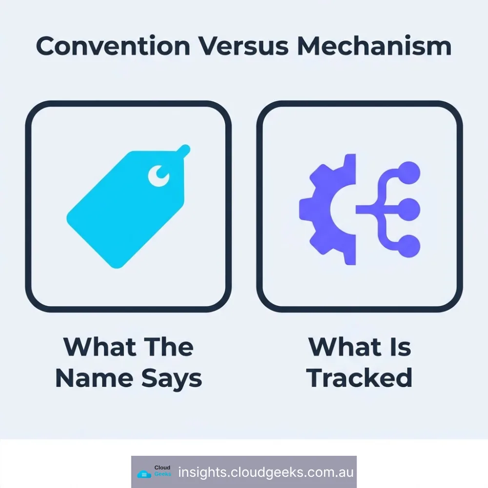 Convention against mechanism: what the name says, against what is actually tracked