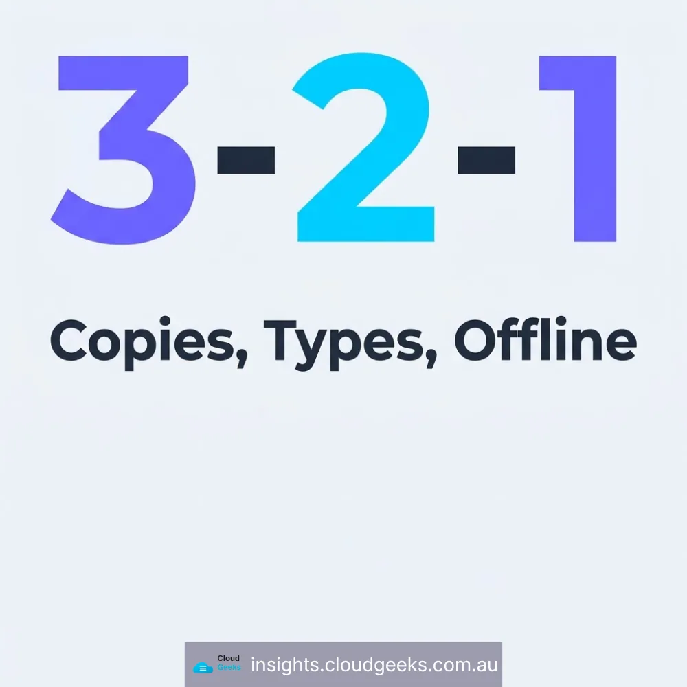 3-2-1: copies, types, offline.