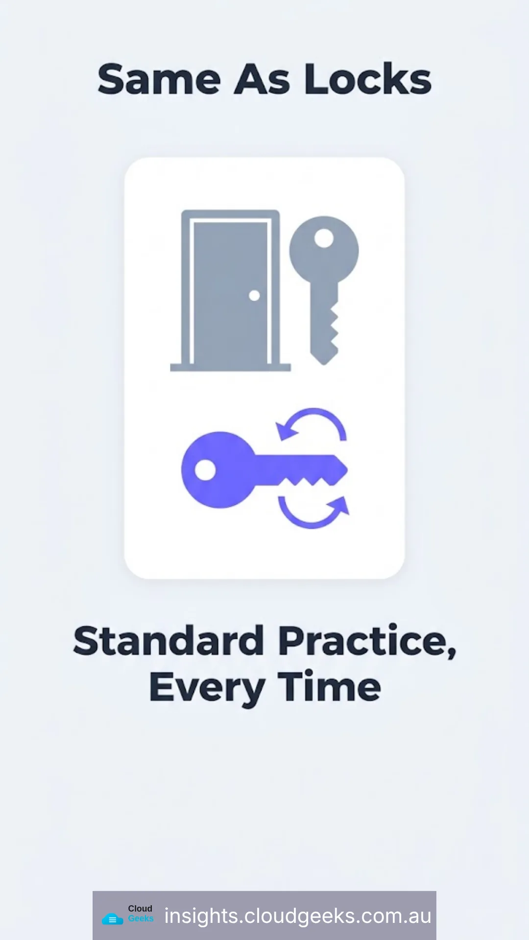 Same as locks: rotating credentials is standard practice, every time.