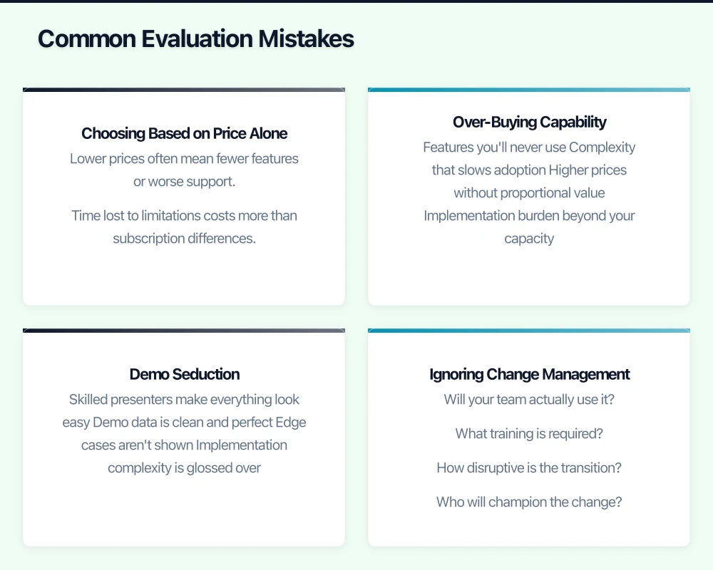Common Evaluation Mistakes Infographic