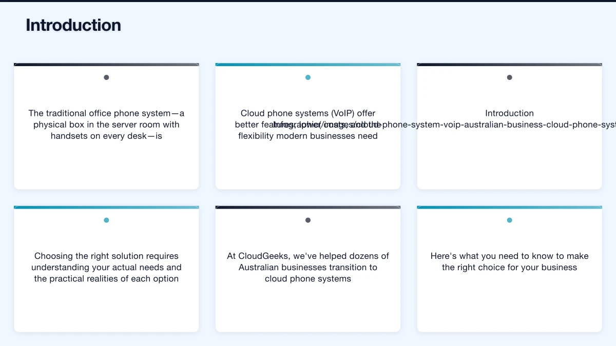 Cloud Phone System Options for Australian SMBs Infographic