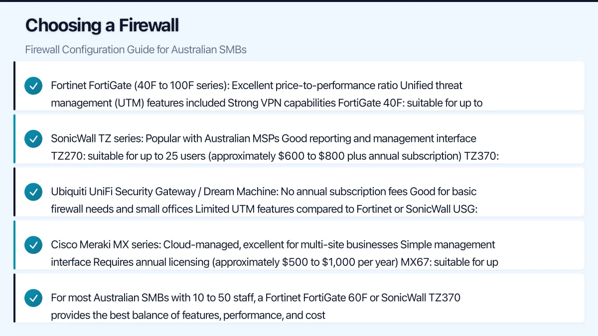 Choosing a Firewall Infographic