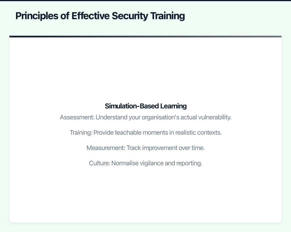 Principles of Effective Security Training Infographic