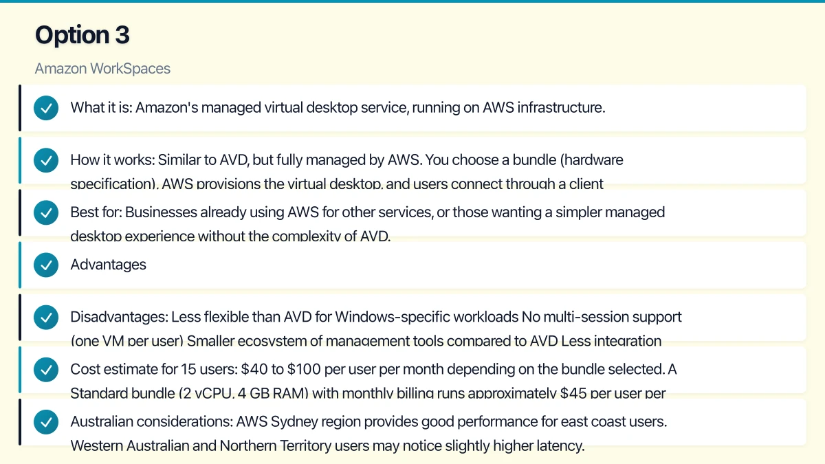 Option 2: Azure Virtual Desktop (AVD) Infographic