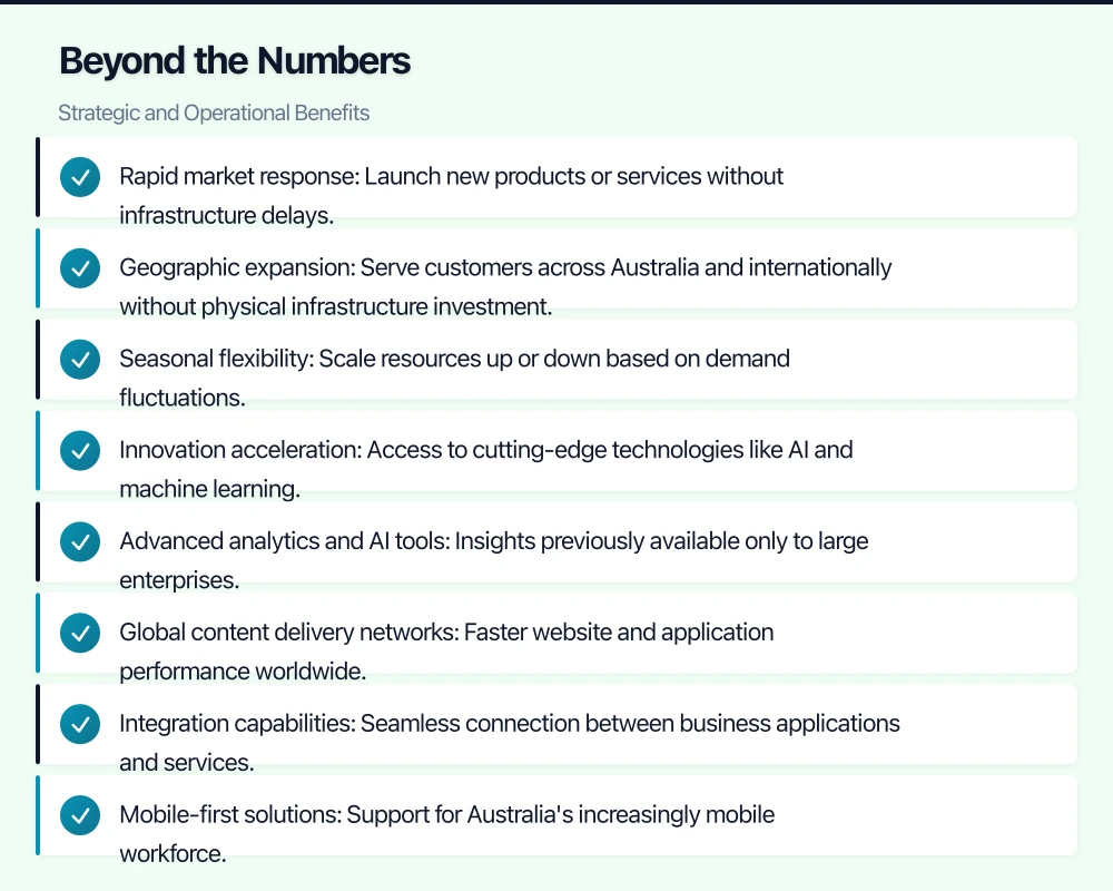 Beyond the Numbers: Strategic and Operational Benefits Infographic